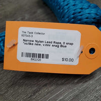 Narrow Nylon Lead Rope, 0 snap *xc/like new, v.mnr snag
