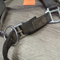 Nylon Halter, adj, snap, Padded Crown *gc, dirt, faded, residue
