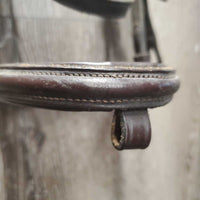 Rsd Padded Bridle *gc/fair, NO flash, dirt, scraped edges, split crown, v.creased, crackles, xholes
