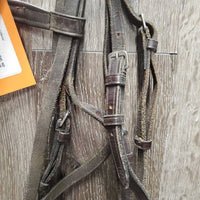 Rsd Padded Bridle *gc/fair, NO flash, dirt, scraped edges, split crown, v.creased, crackles, xholes

