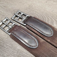 Padded Sm Belly Girth, center carabiner, x2 els *vgc, clean, mnr esidue, hair,s cuffs, rubs
