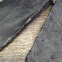 Synthetic Leather Half Chaps, Back Zips, "Crocodile" Trim, bag *vgc, mnr hair, dirt & rubs, peeled edge
