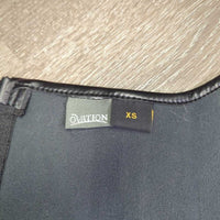 Synthetic Leather Half Chaps, Back Zips, "Crocodile" Trim, bag *vgc, mnr hair, dirt & rubs, peeled edge
