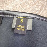 Synthetic Leather Half Chaps, Back Zips, "Crocodile" Trim, bag *like new/xc, mnr hair, scratches & rough edge
