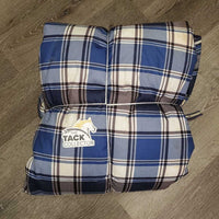 Hvy Winter Blanket, neck, 2 legs *gc, wpf, v. dirty, filmy, stains, repairs, mnr rubs, snags, faded, tape, smells
