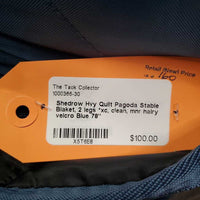 Hvy Quilt Pagoda Stable Blaket, 2 legs *xc, clean, mnr hairy velcro
