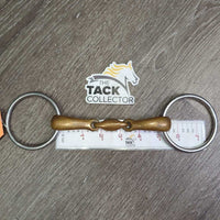 Thick Hvy French Link Loose Ring Bit, center lozenge *gc, clean, stains, residue, scratches, scrapes & chews
