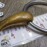Thick Hvy French Link Loose Ring Bit, center lozenge *gc, clean, stains, residue, scratches, scrapes & chews
