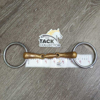 Thick Hvy French Link Loose Ring Bit, center lozenge *gc, clean, stains, residue, scratches, scrapes & chews
