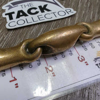 Thick Hvy French Link Loose Ring Bit, center lozenge *gc, clean, stains, residue, scratches, scrapes & chews
