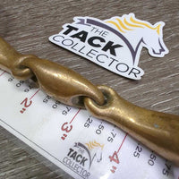 Thick Hvy French Link Loose Ring Bit, center lozenge *gc, clean, stains, residue, scratches, scrapes & chews
