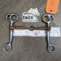 SS Tom Thumb Western Bit *gc/fair, residue, chews, scuffs, stains, loose joints, scratches

