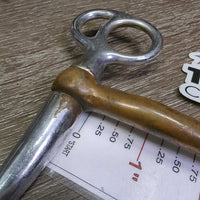 SS Tom Thumb Western Bit *gc/fair, residue, chews, scuffs, stains, loose joints, scratches
