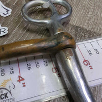 SS Tom Thumb Western Bit *gc/fair, residue, chews, scuffs, stains, loose joints, scratches
