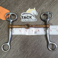 SS Tom Thumb Western Bit *gc/fair, residue, chews, scuffs, stains, loose joints, scratches
