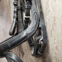 "Jump Off" Monocrown Bridle, bling, snap *gc, clean, repair, scuffs, missing bling, replaced & chewed keepers
