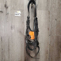 "Jump Off" Monocrown Bridle, bling, snap *gc, clean, repair, scuffs, missing bling, replaced & chewed keepers
