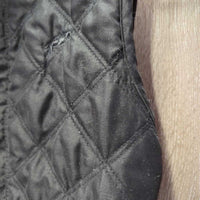 JUNIORS Quilt Vest, zip *gc/fair, unstitched seams, hairy, pills, peeled zipper
