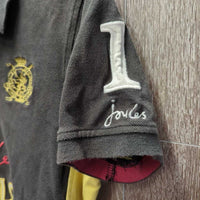 SS Polo Shirt "Latino Polo Club", Button Up *gc/fair, v.faded, rubs, pills, pits?
