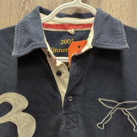 SS Polo Shirt "Gurkhas Elephant Polo Club"Button Up *gc/fair, v.faded, puckers, shrunk?
