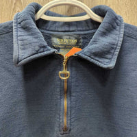 LS Hvy Thick Sweatshirt, 1/3 Zip Up *gc, faded, puckers, shrunk?, older
