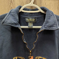 LS Hvy Thick Sweatshirt, 1/3 Zip Up *gc, faded, puckers, shrunk?, older
