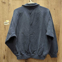 LS Hvy Thick Sweatshirt, 1/3 Zip Up *gc, faded, puckers, shrunk?, older
