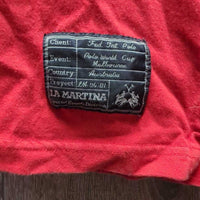 SS Polo Shirt "Team England World Cup Polo Melbourne 2001", Button Up *gc/fair, faded, rubs, edge frays, discolored collar, seam puckers, fuzzy
