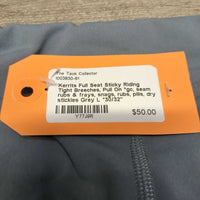 Full Seat Sticky Riding Tight Breeches, Pull On *gc, seam rubs & frays, snags, rubs, pills, dry stickies
