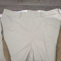 Light Side Zip Breeches *gc, older, mnr seam puckers, rubs & pills, discolored seat & legs

