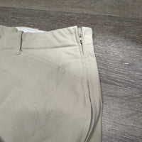 Light Side Zip Breeches *gc, older, mnr seam puckers, rubs & pills, discolored seat & legs
