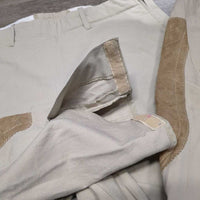 Light Side Zip Breeches *gc, older, mnr seam puckers, rubs & pills, discolored seat & legs
