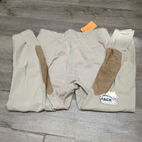 Light Side Zip Breeches *gc, older, mnr seam puckers, rubs & pills, discolored seat & legs
