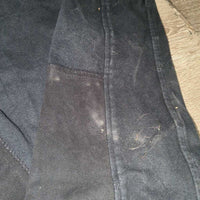 Hvy Cotton Full Seat Breeches *gc, faded, linty, mnr hair, puckers, older

