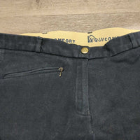 Hvy Cotton Full Seat Breeches *gc, faded, linty, mnr hair, puckers, older
