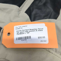 Full Seat Breeches, Pull on *gc, seam rubs, puckers & stains
