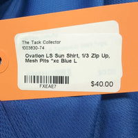 LS Sun Shirt, 1/3 Zip Up, Mesh Pits *xc
