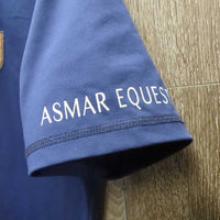 SS Polo Shirt, 1/4 Button Up *vgc/gc, peeling & cracking text
