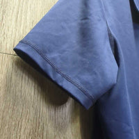 SS Polo Shirt, 1/4 Button Up *vgc/gc, peeling & cracking text
