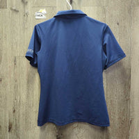 SS Polo Shirt, 1/4 Button Up *vgc/gc, peeling & cracking text
