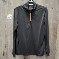 LS Sun Shirt, 1/2 Zip Up, Mesh Sleeves *vgc, mnr snags, edge rubs & peeling logo
