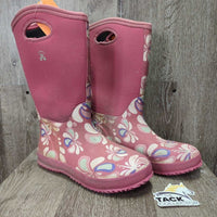 Med Lined Muck - Rubber Boots *gc, dirt, hair, faded, stains
