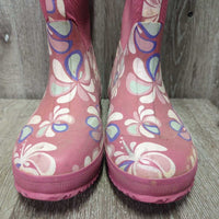 Med Lined Muck - Rubber Boots *gc, dirt, hair, faded, stains

