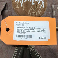 Full Seat Breeches *gc, puckers, pulled seat seams, seam rubs & threads, older?
