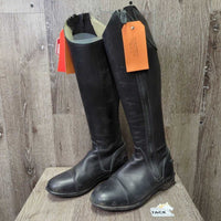 Elastic & Synthetic Leather Dress Boots, Zips *gc, mnr dirt, scuffs, scratches, rubs & film
