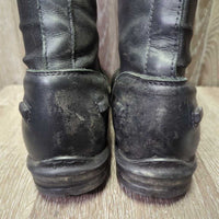 Elastic & Synthetic Leather Dress Boots, Zips *gc, mnr dirt, scuffs, scratches, rubs & film
