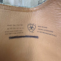 Lined Field Boots, Zips *gc, older, replaced zip, creases, rubs, curled & thin edges
