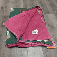 Thin Double Sided Quilt Blanket *gc, faded & thin edges, older, clean
