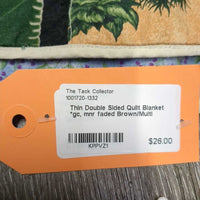Thin Double Sided Quilt Blanket *gc, mnr faded

