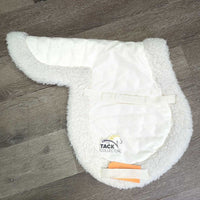 Fleece Cotton Fitted Hunter Saddle Pad *gc, clean, clumpy, shrunk, crumpled, hair, rubs, pills, older
